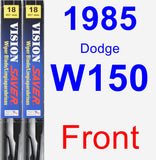 Front Wiper Blade Pack for 1985 Dodge W150 - Vision Saver