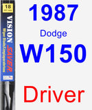 Driver Wiper Blade for 1987 Dodge W150 - Vision Saver