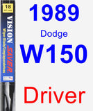 Driver Wiper Blade for 1989 Dodge W150 - Vision Saver