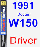 Driver Wiper Blade for 1991 Dodge W150 - Vision Saver
