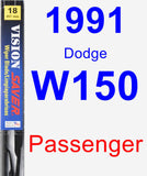Passenger Wiper Blade for 1991 Dodge W150 - Vision Saver