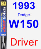 Driver Wiper Blade for 1993 Dodge W150 - Vision Saver