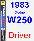 Driver Wiper Blade for 1983 Dodge W250 - Vision Saver