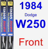 Front Wiper Blade Pack for 1984 Dodge W250 - Vision Saver