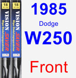 Front Wiper Blade Pack for 1985 Dodge W250 - Vision Saver
