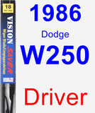 Driver Wiper Blade for 1986 Dodge W250 - Vision Saver