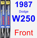 Front Wiper Blade Pack for 1987 Dodge W250 - Vision Saver