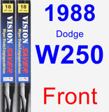 Front Wiper Blade Pack for 1988 Dodge W250 - Vision Saver