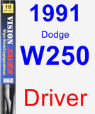 Driver Wiper Blade for 1991 Dodge W250 - Vision Saver