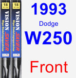 Front Wiper Blade Pack for 1993 Dodge W250 - Vision Saver