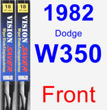 Front Wiper Blade Pack for 1982 Dodge W350 - Vision Saver