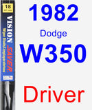 Driver Wiper Blade for 1982 Dodge W350 - Vision Saver