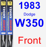 Front Wiper Blade Pack for 1983 Dodge W350 - Vision Saver