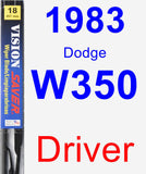 Driver Wiper Blade for 1983 Dodge W350 - Vision Saver