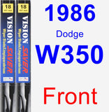 Front Wiper Blade Pack for 1986 Dodge W350 - Vision Saver