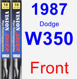 Front Wiper Blade Pack for 1987 Dodge W350 - Vision Saver