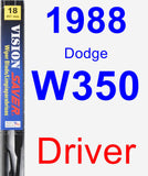 Driver Wiper Blade for 1988 Dodge W350 - Vision Saver
