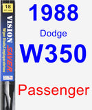 Passenger Wiper Blade for 1988 Dodge W350 - Vision Saver
