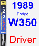 Driver Wiper Blade for 1989 Dodge W350 - Vision Saver