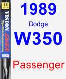 Passenger Wiper Blade for 1989 Dodge W350 - Vision Saver