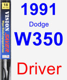 Driver Wiper Blade for 1991 Dodge W350 - Vision Saver