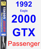 Passenger Wiper Blade for 1992 Eagle 2000 GTX - Vision Saver