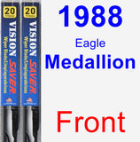 Front Wiper Blade Pack for 1988 Eagle Medallion - Vision Saver