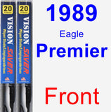 Front Wiper Blade Pack for 1989 Eagle Premier - Vision Saver