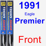 Front Wiper Blade Pack for 1991 Eagle Premier - Vision Saver