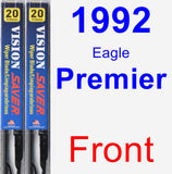 Front Wiper Blade Pack for 1992 Eagle Premier - Vision Saver