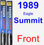 Front Wiper Blade Pack for 1989 Eagle Summit - Vision Saver