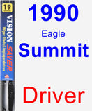 Driver Wiper Blade for 1990 Eagle Summit - Vision Saver