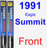 Front Wiper Blade Pack for 1991 Eagle Summit - Vision Saver