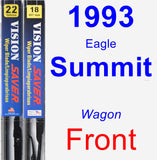 Front Wiper Blade Pack for 1993 Eagle Summit - Vision Saver