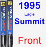 Front Wiper Blade Pack for 1995 Eagle Summit - Vision Saver