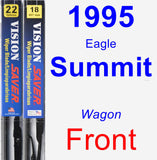 Front Wiper Blade Pack for 1995 Eagle Summit - Vision Saver