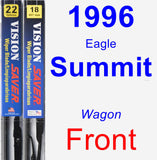 Front Wiper Blade Pack for 1996 Eagle Summit - Vision Saver