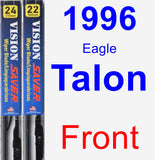 Front Wiper Blade Pack for 1996 Eagle Talon - Vision Saver