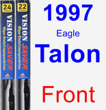 Front Wiper Blade Pack for 1997 Eagle Talon - Vision Saver