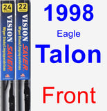 Front Wiper Blade Pack for 1998 Eagle Talon - Vision Saver