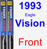Front Wiper Blade Pack for 1993 Eagle Vision - Vision Saver