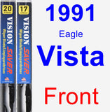 Front Wiper Blade Pack for 1991 Eagle Vista - Vision Saver