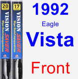 Front Wiper Blade Pack for 1992 Eagle Vista - Vision Saver