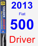 Driver Wiper Blade for 2013 Fiat 500 - Vision Saver