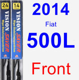 Front Wiper Blade Pack for 2014 Fiat 500L - Vision Saver