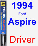 Driver Wiper Blade for 1994 Ford Aspire - Vision Saver