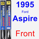 Front Wiper Blade Pack for 1995 Ford Aspire - Vision Saver