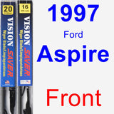 Front Wiper Blade Pack for 1997 Ford Aspire - Vision Saver