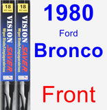 Front Wiper Blade Pack for 1980 Ford Bronco - Vision Saver