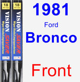 Front Wiper Blade Pack for 1981 Ford Bronco - Vision Saver